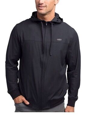 XXL Travis Mathew Wanderlust Full Zip Hood Windbreaker Black